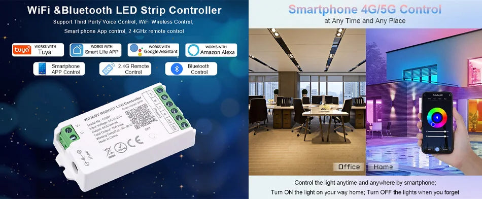 COB LED Streifen UL Zertifiziert – 320/480 LEDs pro Meter, 5 m Flexibles Lichtband 3000–6500 K, RA90, DC12V/24V, Hochdichtes Lichtband