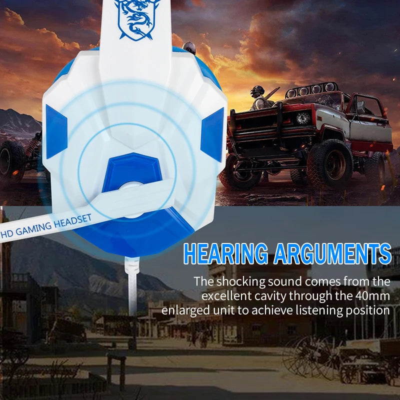 Professionelles LED Gaming-Headset – Mit Mikrofon, Bass Stereo Sound & RGB-Licht, Kabelgebunden für PC, PS4, PS5 & Xbox