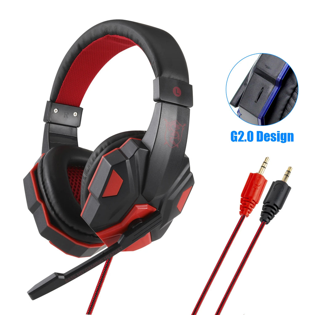 Professionelles LED Gaming-Headset – Mit Mikrofon, Bass Stereo Sound & RGB-Licht, Kabelgebunden für PC, PS4, PS5 & Xbox