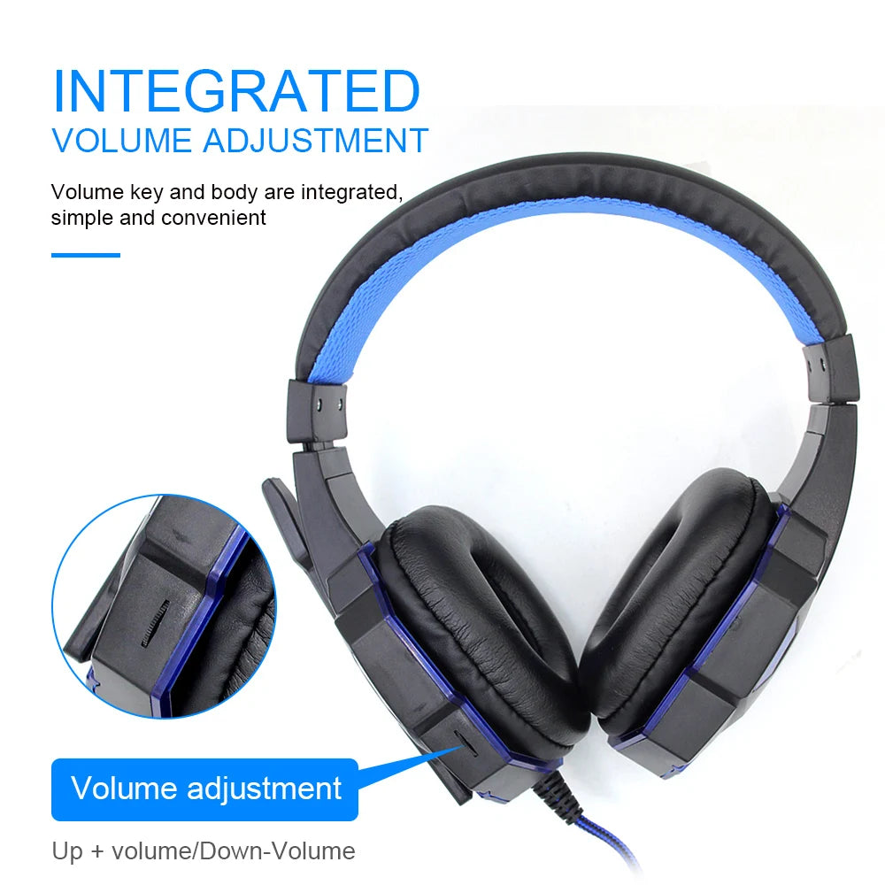 Professionelles LED Gaming-Headset – Mit Mikrofon, Bass Stereo Sound & RGB-Licht, Kabelgebunden für PC, PS4, PS5 & Xbox