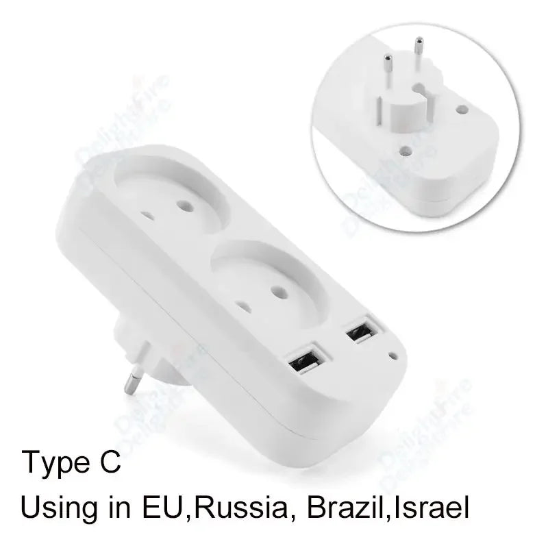 EU-Steckeradapter mit EIN/AUS-Schalter – 2-poliger 4,8 mm Stromadapter, Europäische Standard-Steckdose, Leistungsstarker Steckdosenkonverter
