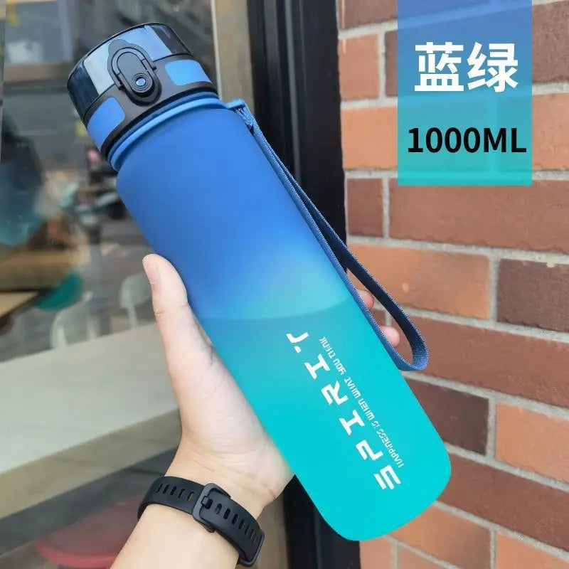 500–1000 ml Motivations-Wasserflasche – Auslaufsichere, wiederverwendbare Sportflasche für Fitnessstudio, Reisen & Outdoor