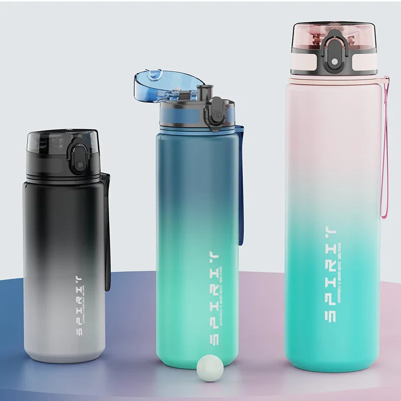 500–1000 ml Motivations-Wasserflasche – Auslaufsichere, wiederverwendbare Sportflasche für Fitnessstudio, Reisen & Outdoor