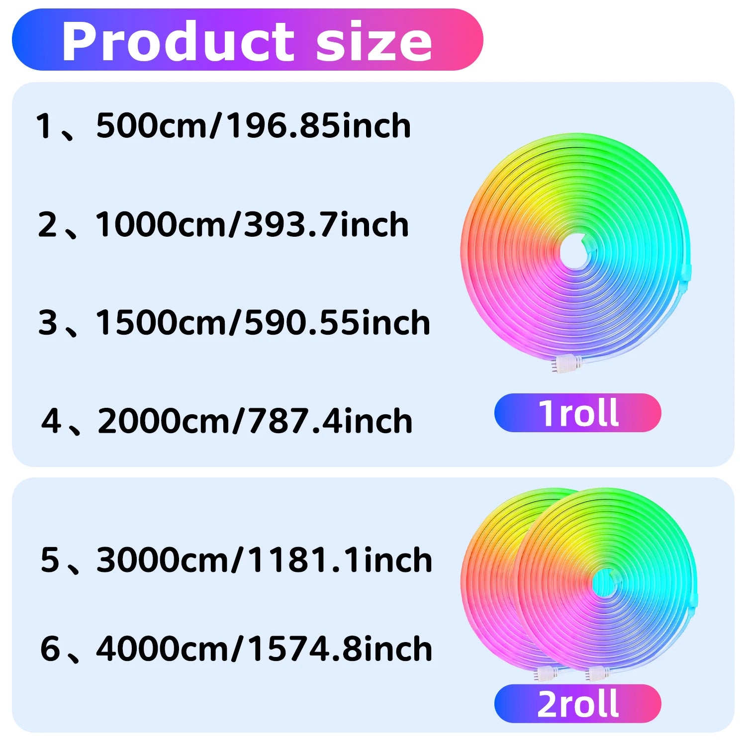 Flexible RGB Neon LED Seillichter – Mit App & Fernbedienung, Mehrfarbige IP65 Außenbeleuchtung, Deko-Licht für Haus, Garten & Zimmer