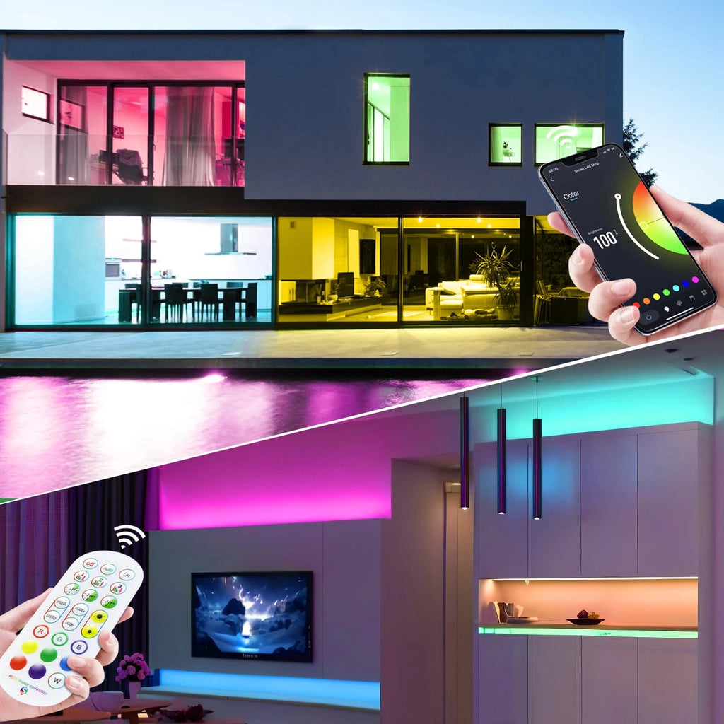 Smart RGB Neon LED Streifen – Wasserdichtes USB Lichtband 1–5 m, Tuya App & Fernbedienung, Flexibles DIY Design für Neon Dekoration & Beleuchtung