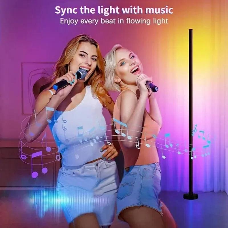 EISSLOLY 2er Set Intelligente RGB Stehlampen – App-Steuerung, Musik-Synchronisation & Eckbeleuchtung, Smart LED Stimmungslicht für Wohnzimmer & Gaming