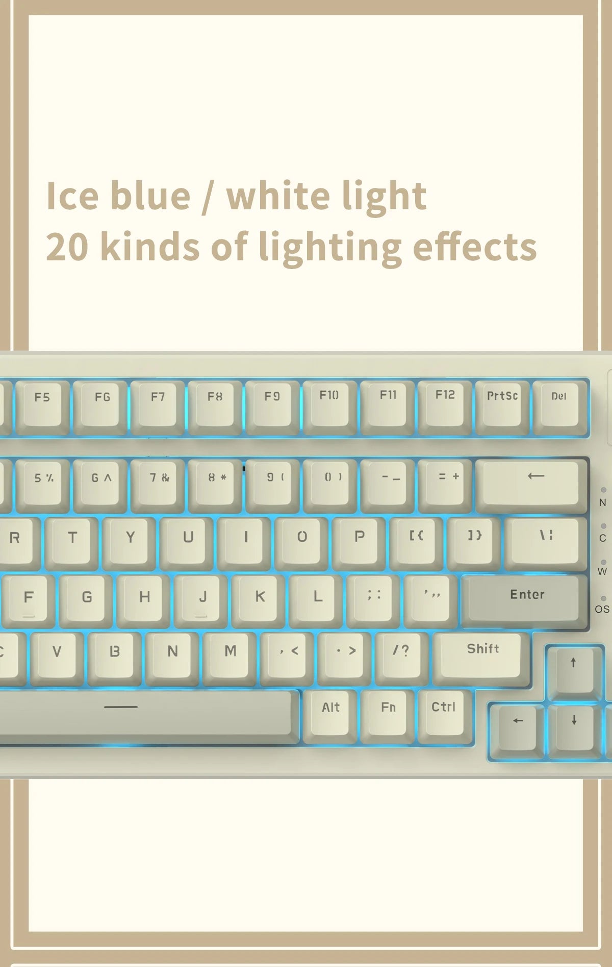 Ajazz AK992 Mechanische Tastatur – 98 Tasten, Hot-Swap, USB-Kabel & Multifunktions-Drehknopf, Vollformat Gaming Keyboard