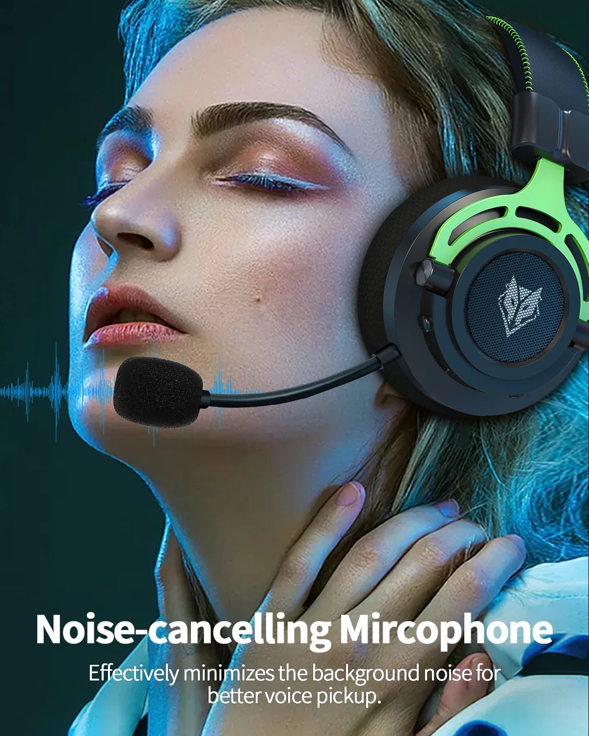 NUBWO G03 Kabelloses Gaming-Headset – 2.4GHz & Bluetooth Dual-Modus, Stereo-Sound, Geräuschunterdrückendes Mikrofon & USB-Dongle