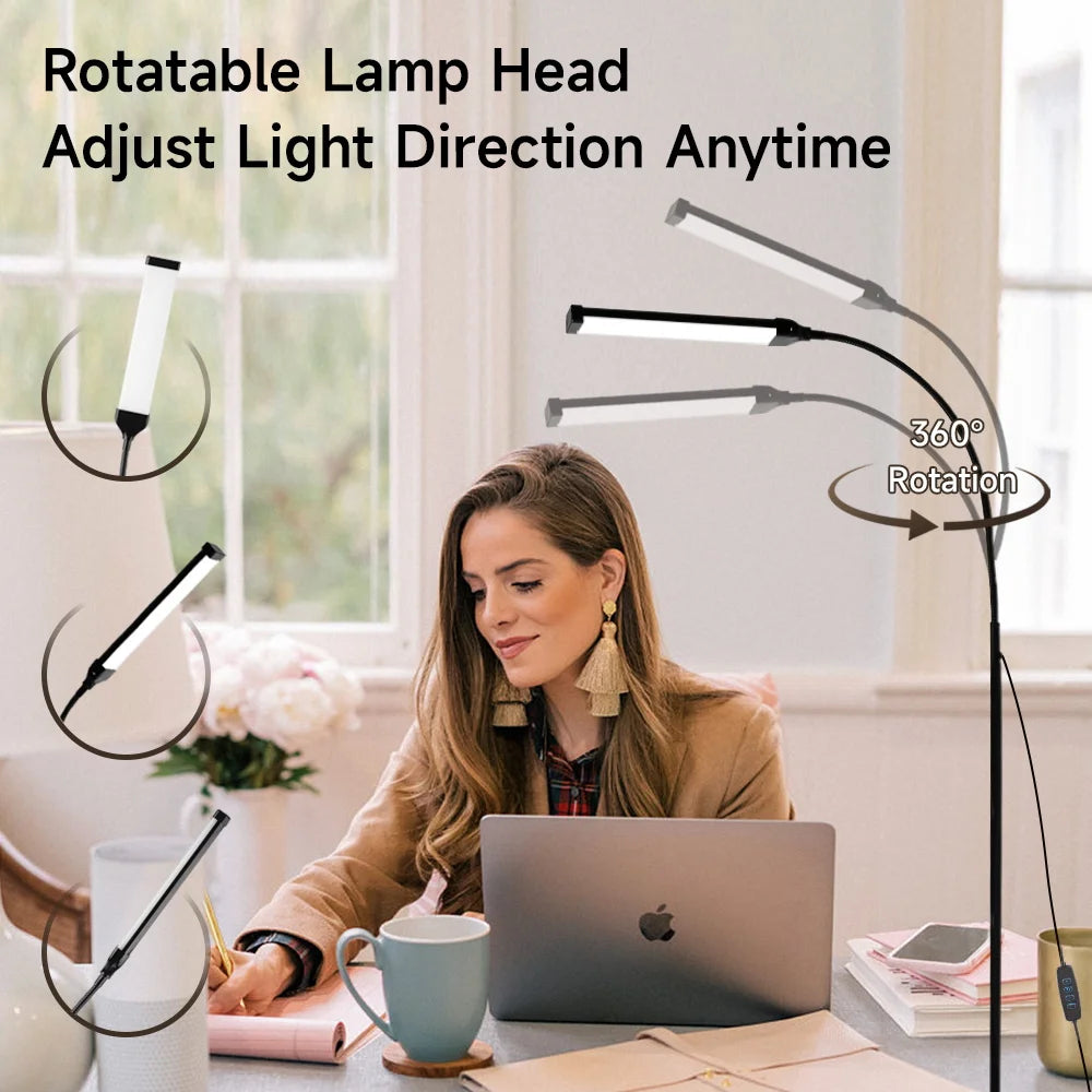 Modern Led Floor Lamp Living Room Dimmable Stand Floor Light Bedroom Led Bedside lamp Reading Lighting For Study Room Decoration