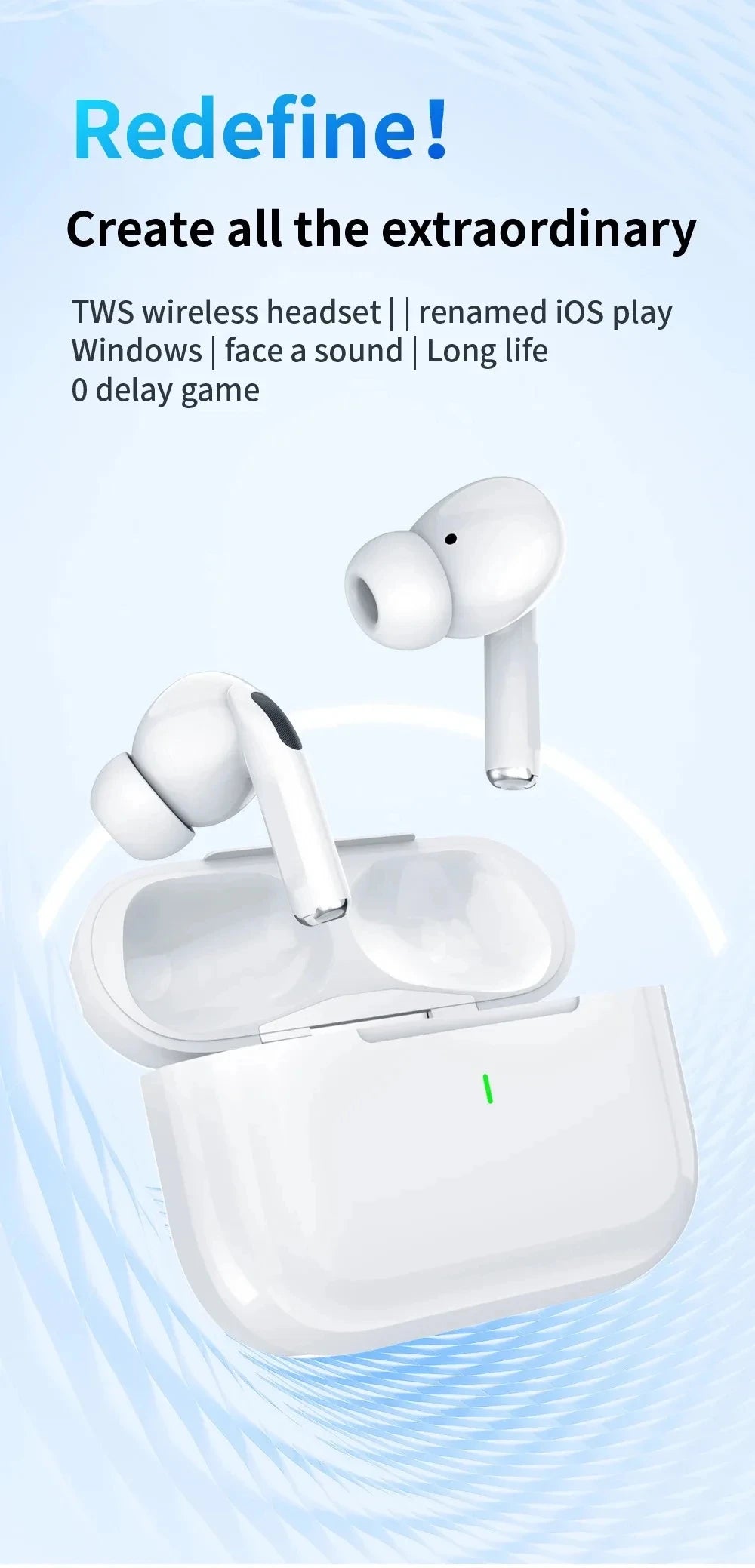 Air Pro 5 TWS Kabellose Bluetooth In-Ear-Kopfhörer – Geräuschreduzierendes Sport-Headset für iPhone, Xiaomi & Android