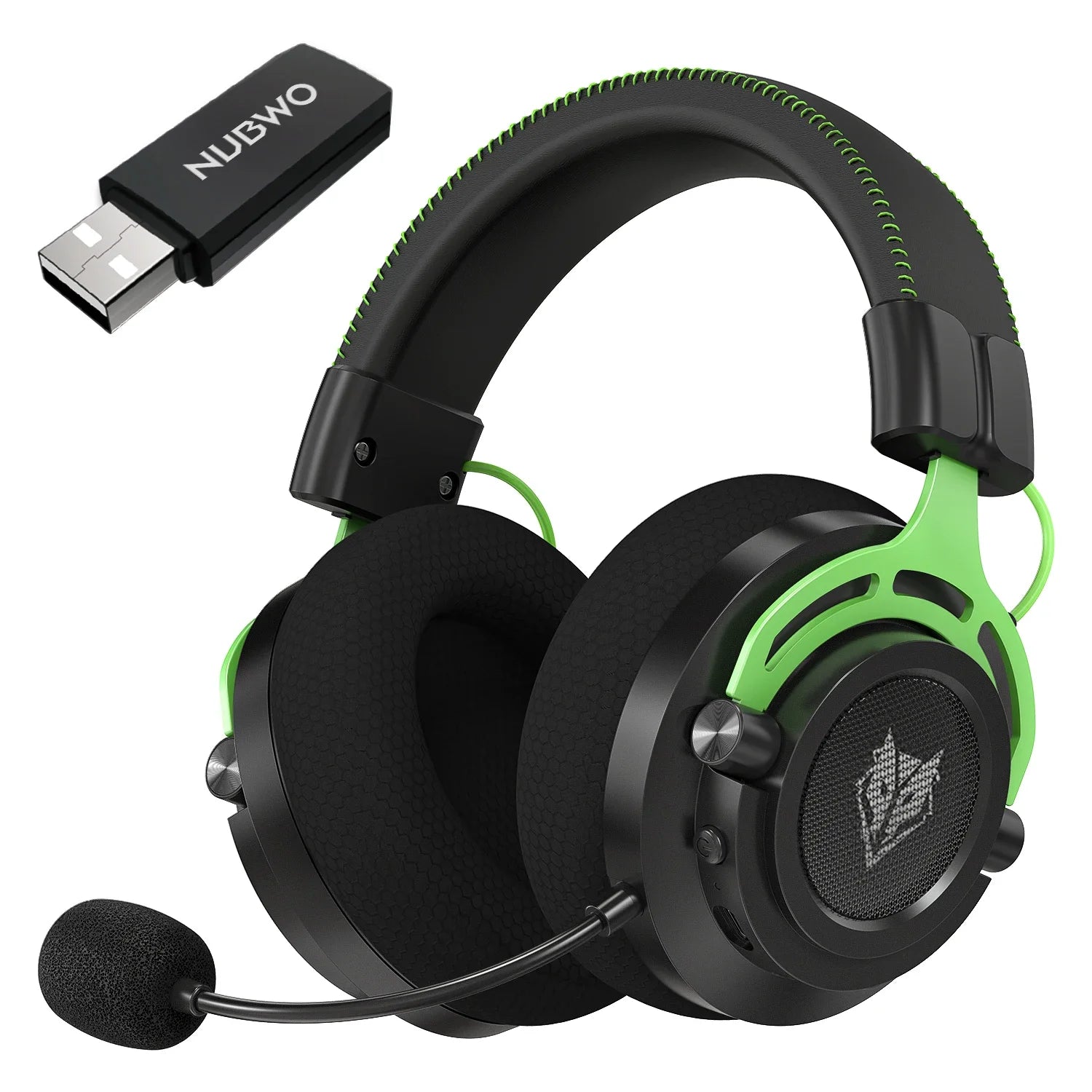 NUBWO G03 Kabelloses Gaming-Headset – 2.4GHz & Bluetooth Dual-Modus, Stereo-Sound, Geräuschunterdrückendes Mikrofon & USB-Dongle