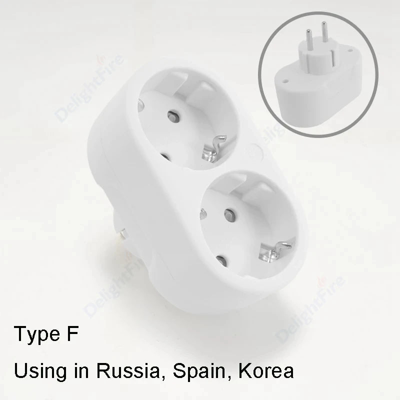 EU-Steckeradapter mit EIN/AUS-Schalter – 2-poliger 4,8 mm Stromadapter, Europäische Standard-Steckdose, Leistungsstarker Steckdosenkonverter