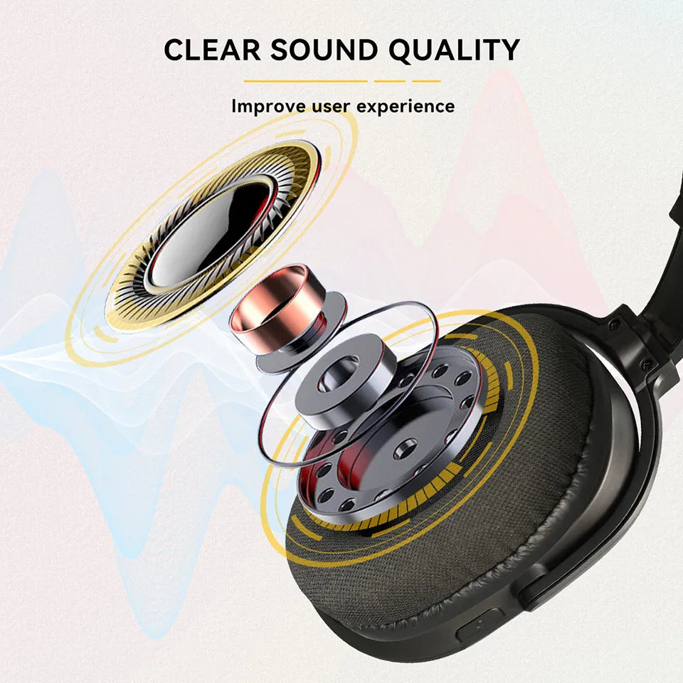 Kabelloser Bluetooth-Kopfhörer mit Multifunktions-Basis – Wiederaufladbares Headset für Handy, Computer & TV mit Energiesparfunktion