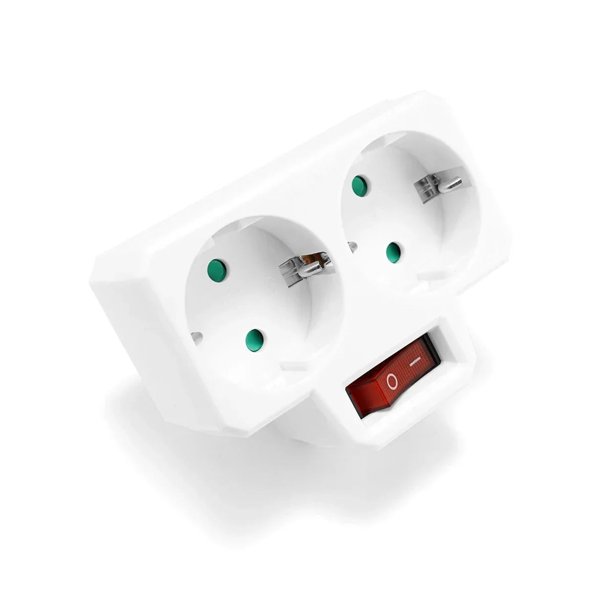 EU-Steckeradapter mit EIN/AUS-Schalter – 2-poliger 4,8 mm Stromadapter, Europäische Standard-Steckdose, Leistungsstarker Steckdosenkonverter