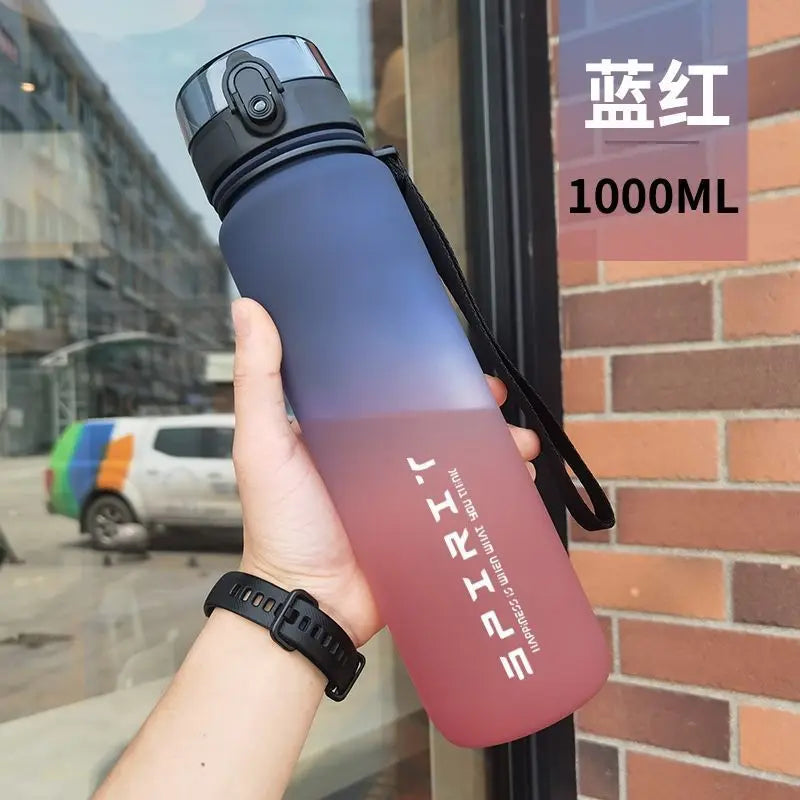500–1000 ml Motivations-Wasserflasche – Auslaufsichere, wiederverwendbare Sportflasche für Fitnessstudio, Reisen & Outdoor