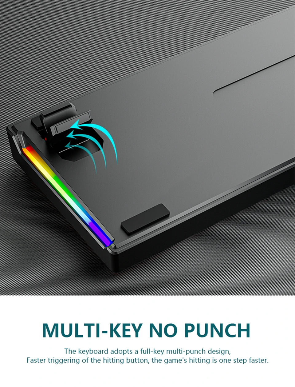 K620 Mini Mechanische Gaming-Tastatur – 60 % Layout, 61 Tasten, RGB, Hot-Swap & PBT-Keycaps, USB-C Kabelanschluss