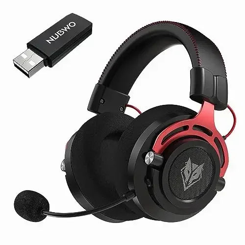 NUBWO G03 Kabelloses Gaming-Headset – 2.4GHz & Bluetooth Dual-Modus, Stereo-Sound, Geräuschunterdrückendes Mikrofon & USB-Dongle