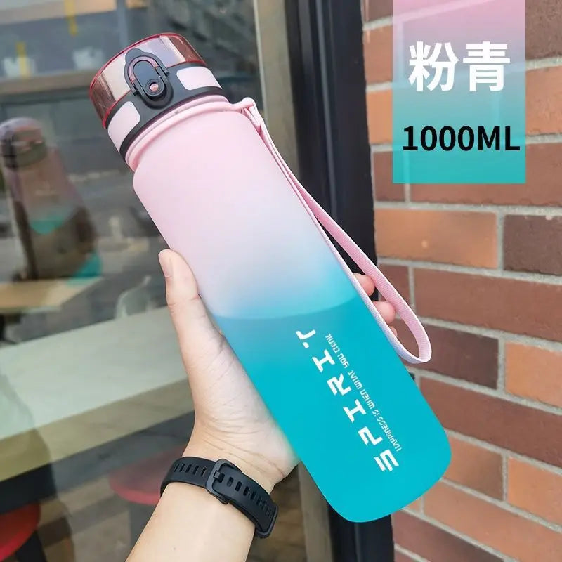 500–1000 ml Motivations-Wasserflasche – Auslaufsichere, wiederverwendbare Sportflasche für Fitnessstudio, Reisen & Outdoor