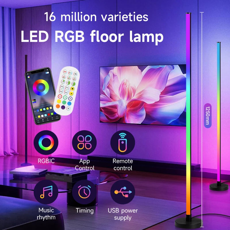 Modern Led Floor Lamp Living Room Dimmable Stand Floor Light Bedroom Led Bedside lamp Reading Lighting For Study Room Decoration