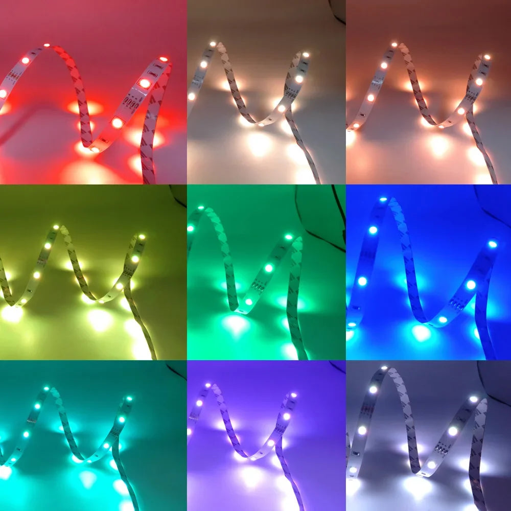 USB RGB LED Streifenlicht – Selbstklebendes LED-Band 1–20 m, Farbwechsel Lichtkette für TV, Kinderzimmer & Wohnraumdekoration