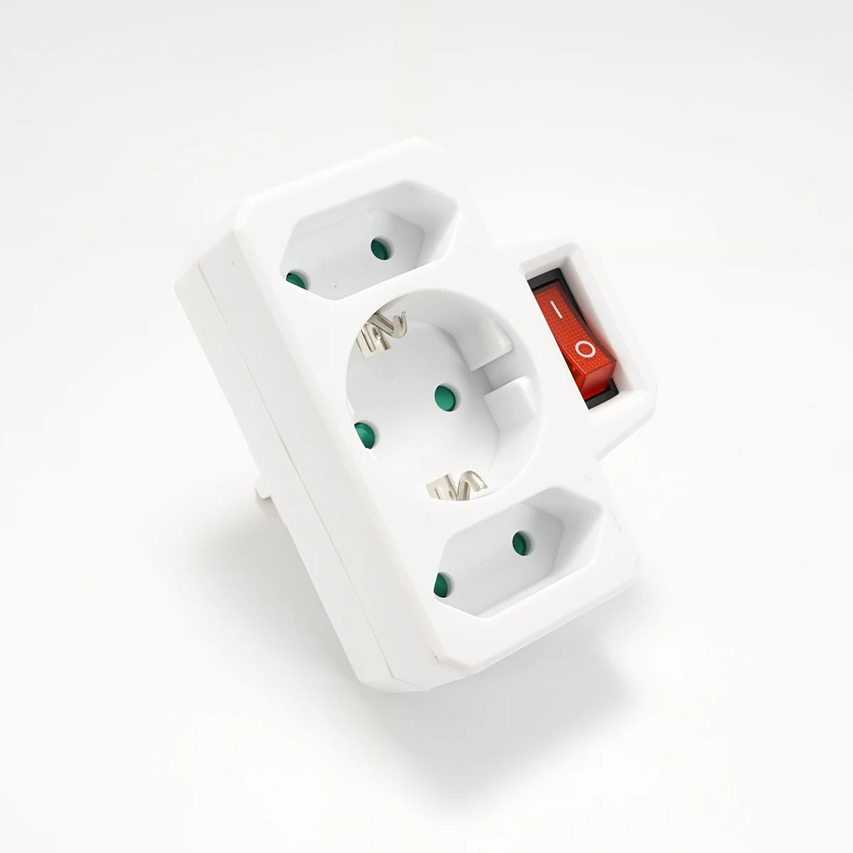 EU-Steckeradapter mit EIN/AUS-Schalter – 2-poliger 4,8 mm Stromadapter, Europäische Standard-Steckdose, Leistungsstarker Steckdosenkonverter