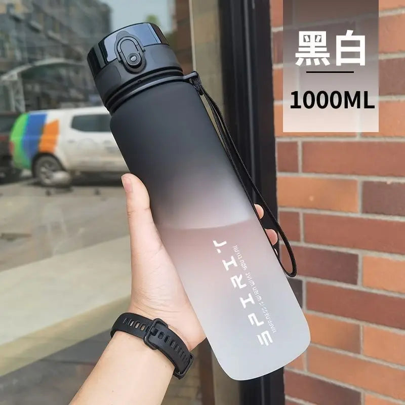 500–1000 ml Motivations-Wasserflasche – Auslaufsichere, wiederverwendbare Sportflasche für Fitnessstudio, Reisen & Outdoor