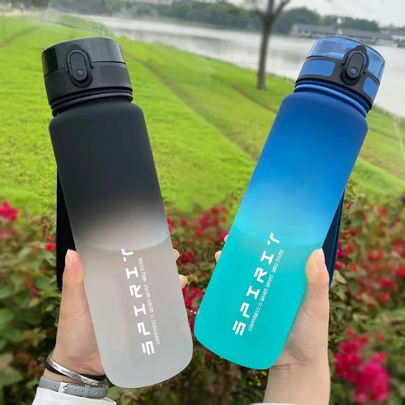 500–1000 ml Motivations-Wasserflasche – Auslaufsichere, wiederverwendbare Sportflasche für Fitnessstudio, Reisen & Outdoor