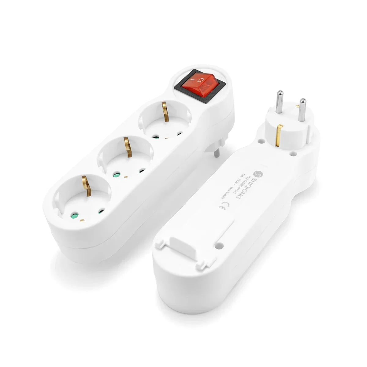 EU-Steckeradapter mit EIN/AUS-Schalter – 2-poliger 4,8 mm Stromadapter, Europäische Standard-Steckdose, Leistungsstarker Steckdosenkonverter