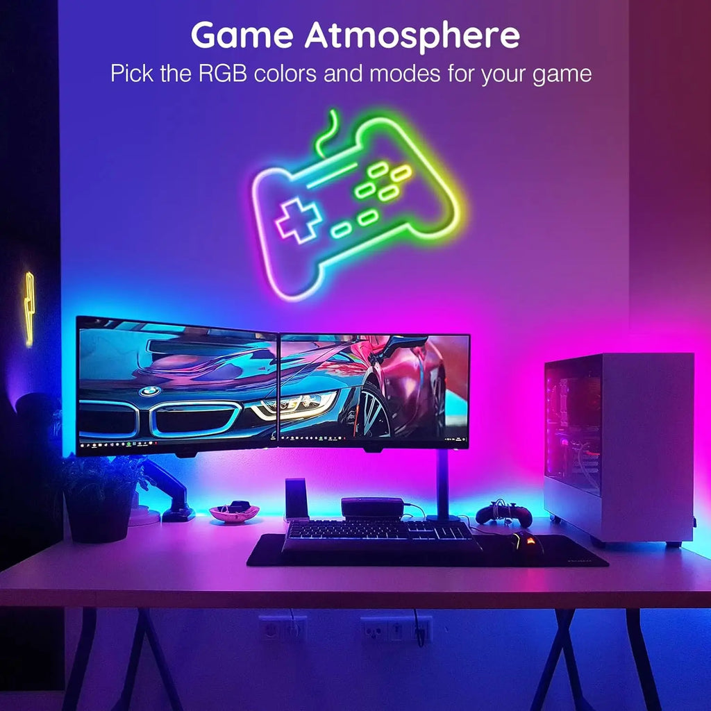 Flexible RGB Neon LED Seillichter – Mit App & Fernbedienung, Mehrfarbige IP65 Außenbeleuchtung, Deko-Licht für Haus, Garten & Zimmer