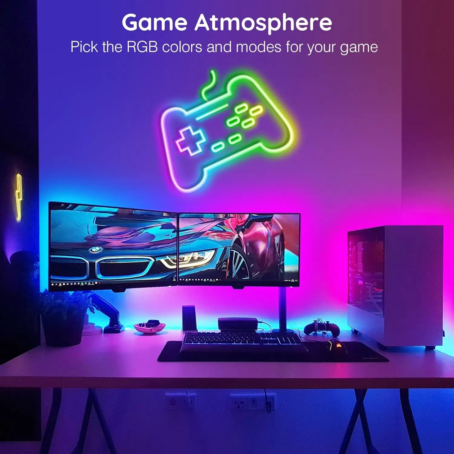 Flexible RGB Neon LED Seillichter – Mit App & Fernbedienung, Mehrfarbige IP65 Außenbeleuchtung, Deko-Licht für Haus, Garten & Zimmer