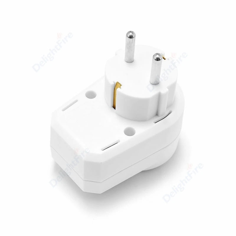 EU-Steckeradapter mit EIN/AUS-Schalter – 2-poliger 4,8 mm Stromadapter, Europäische Standard-Steckdose, Leistungsstarker Steckdosenkonverter