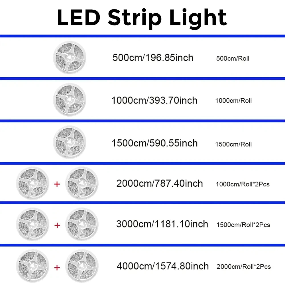 Mexllex RGB LED Streifen 15–30 m – Mit App & Fernbedienung, Musik-Synchronisation, Timer & Farbwechsel, Dimmbar für Gaming & Deko