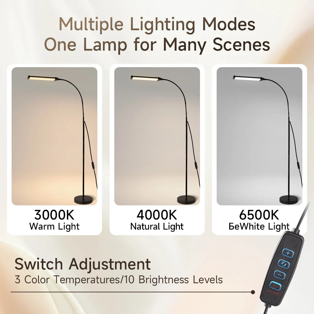 Modern Led Floor Lamp Living Room Dimmable Stand Floor Light Bedroom Led Bedside lamp Reading Lighting For Study Room Decoration