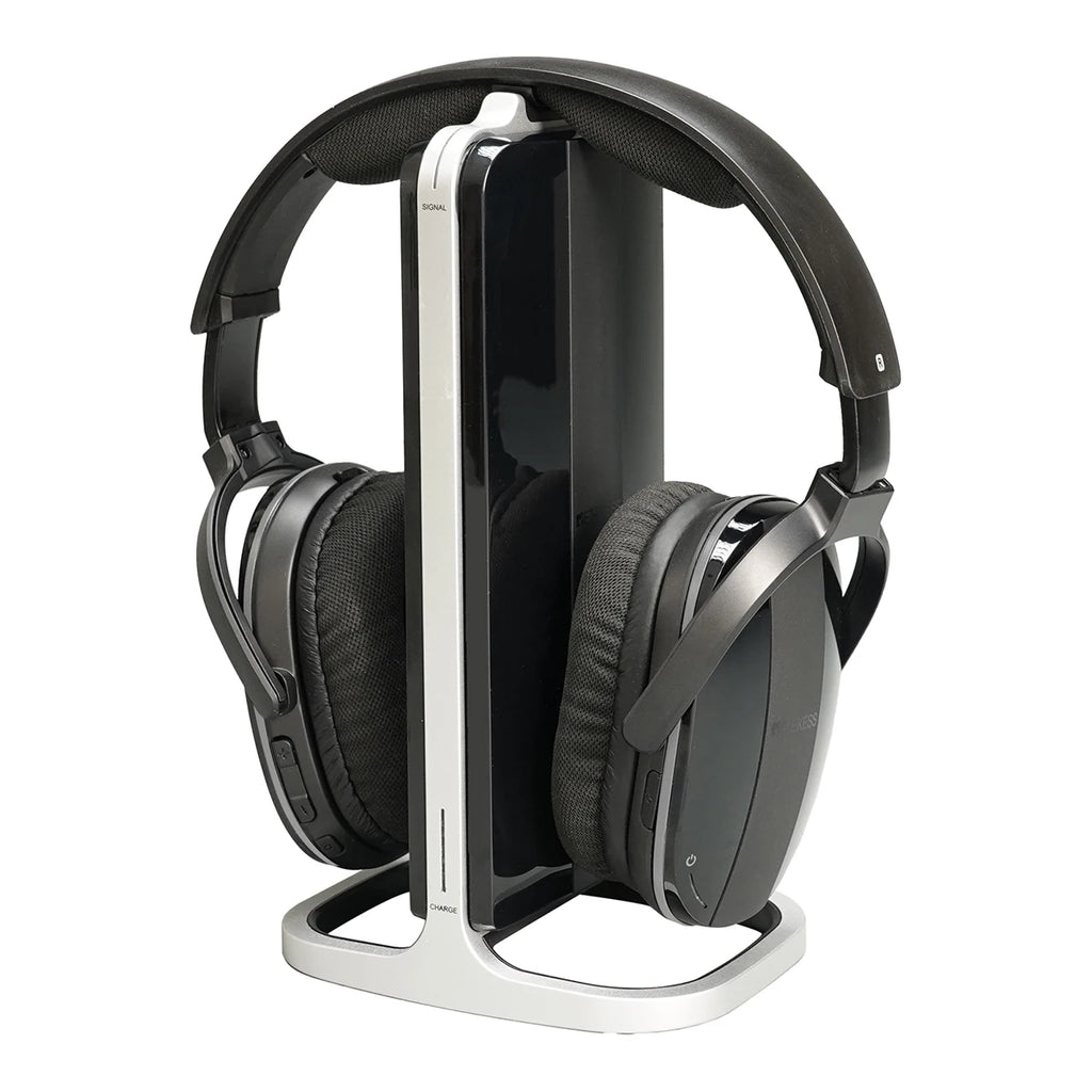 Kabelloser Bluetooth-Kopfhörer mit Multifunktions-Basis – Wiederaufladbares Headset für Handy, Computer & TV mit Energiesparfunktion