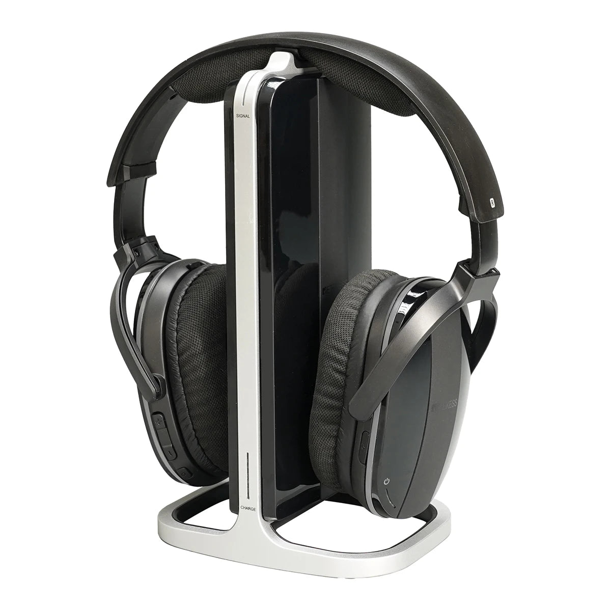 Kabelloser Bluetooth-Kopfhörer mit Multifunktions-Basis – Wiederaufladbares Headset für Handy, Computer & TV mit Energiesparfunktion