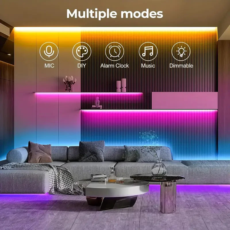 Smart RGB Neon LED Streifen – Wasserdichtes USB Lichtband 1–5 m, Tuya App & Fernbedienung, Flexibles DIY Design für Neon Dekoration & Beleuchtung